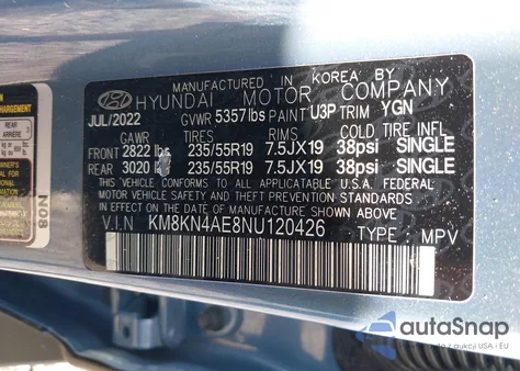 2022 Hyundai Ioniq 5 Sel from USA, damaged, VIN KM8KN4AE8NU120426